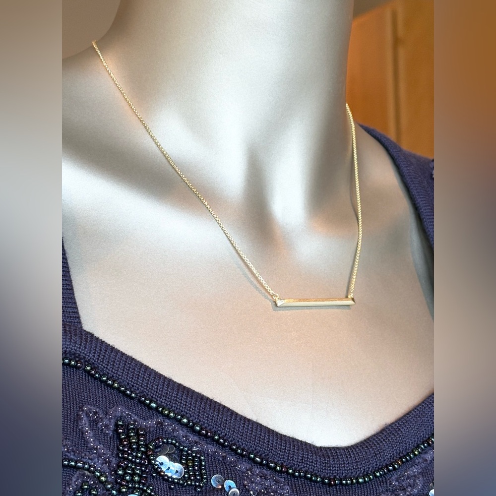 Kendra Scott Kelsey Gold Bar Necklace